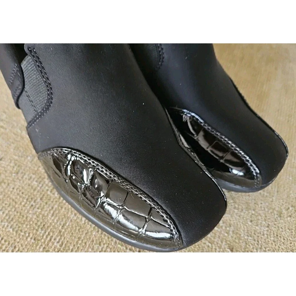 Clarks Collection Gael Rex Black Croc Print Loafer Shoes Sz 9